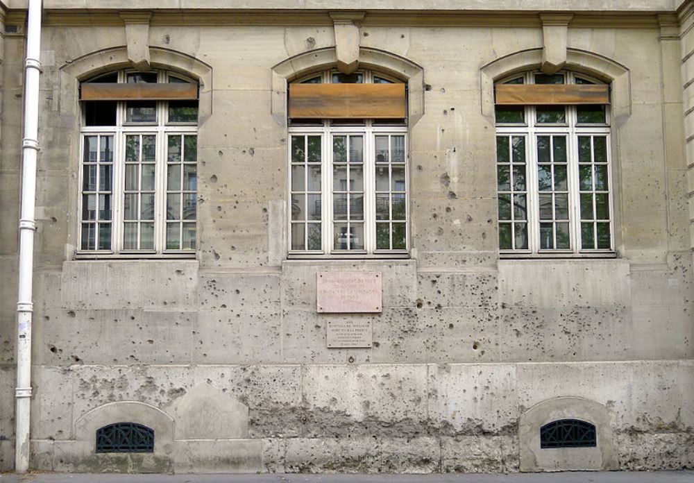 Damage Bombardment 30 January 1918 and Battle 25 August 1944