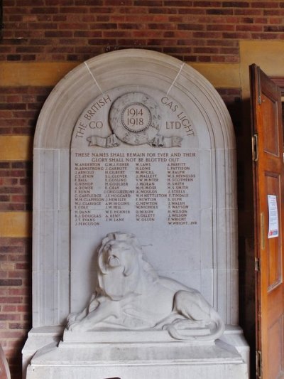 Oorlogsmonument British Gas Light Company Ltd.