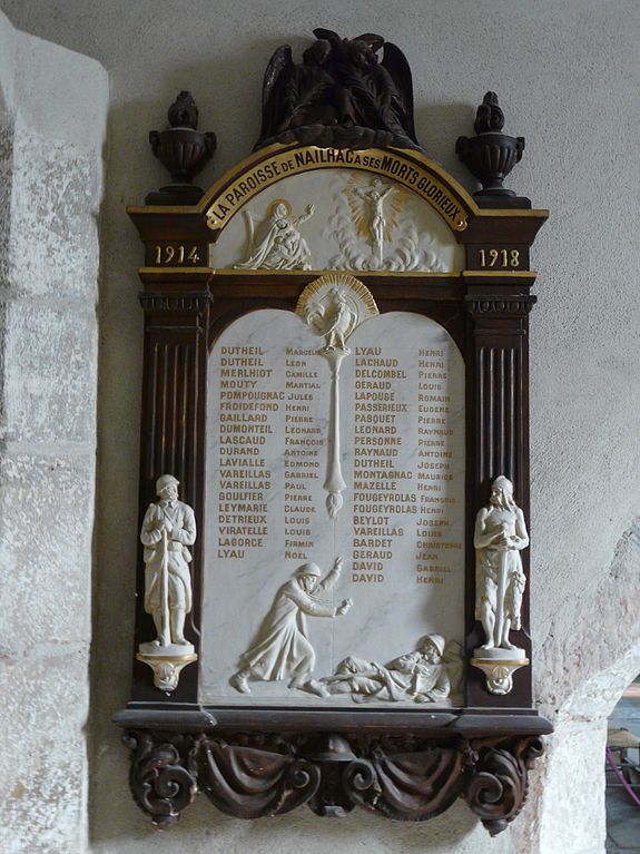 Monument Eerste Wereldoorlog Parochie van Nailhac