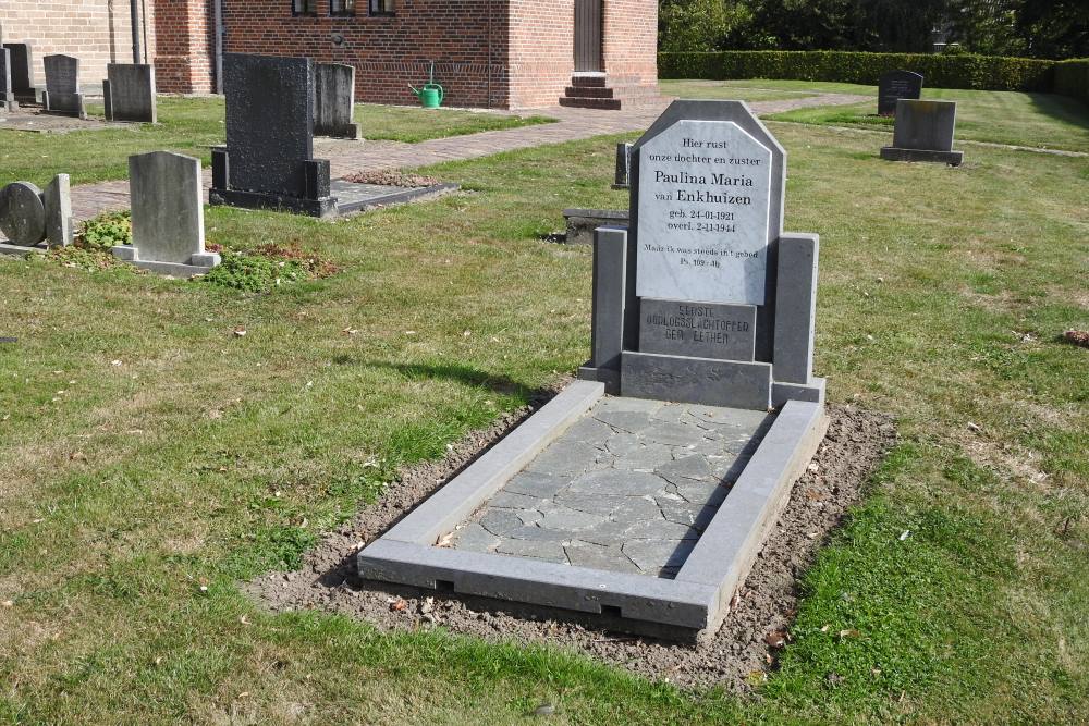 Grave Civilian Victim Protestant Cemetery Eethen #1