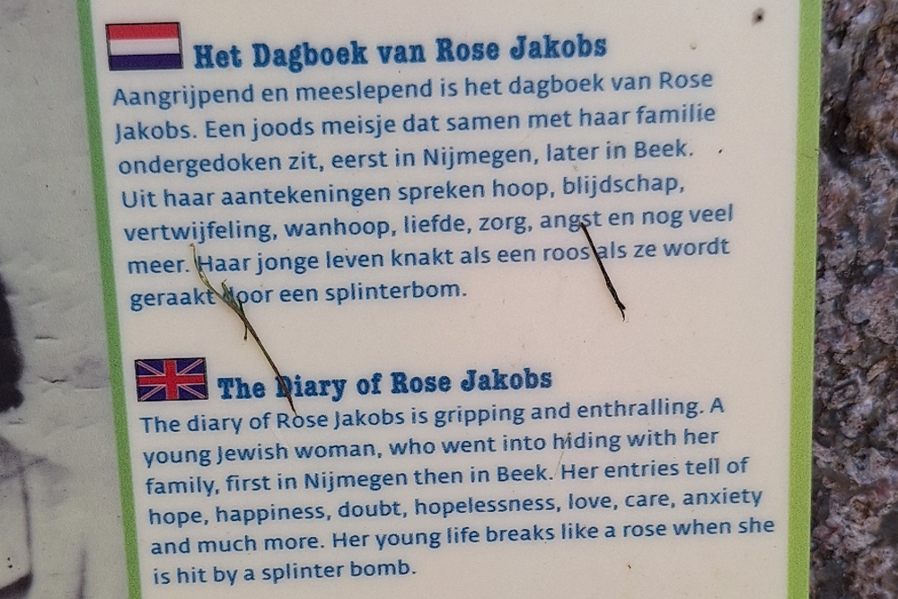 Liberation Route Marker 012: The Diary of Rose Jakobs #5