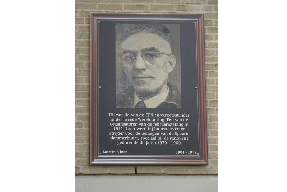 Memorial Plates Spaarndammerbuurt Martin Vlaarkade