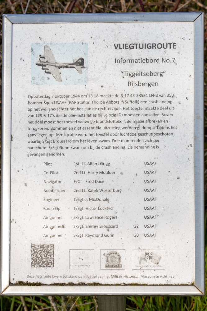 Crashlocatie B-17 43-38531 LN-B  Rijsbergen #2
