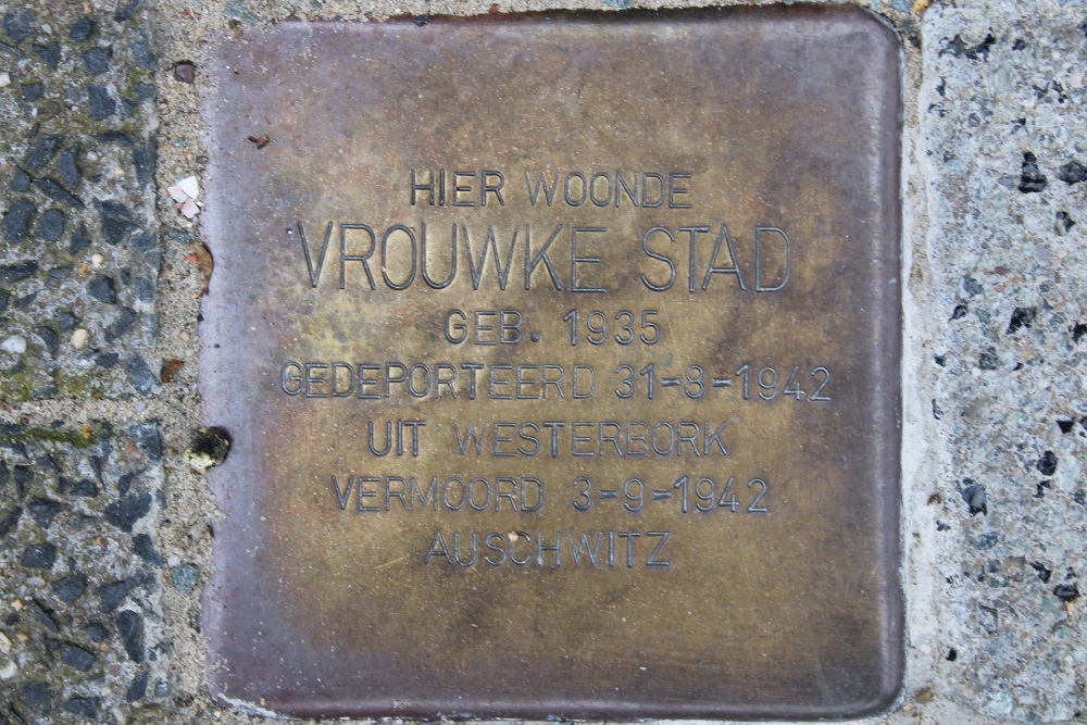 Stumbling Stones Jacob Catsstraat 13 #5