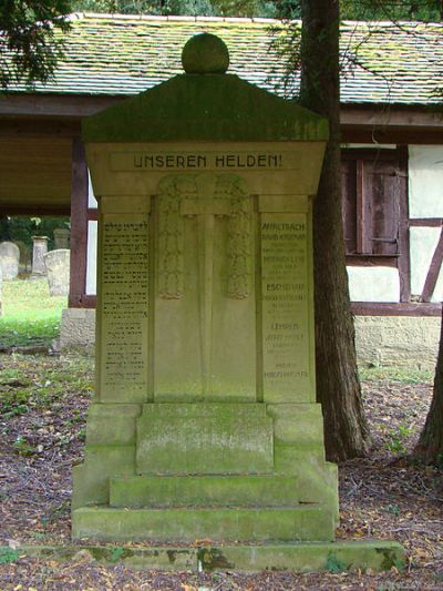 Monument Eerste Wereldoorlog Joodse Begraafplaats Affaltrach #1