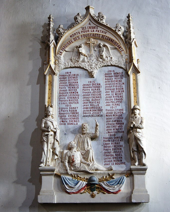 Monument Eerste Wereldoorlog Parochie van Les Fougerts