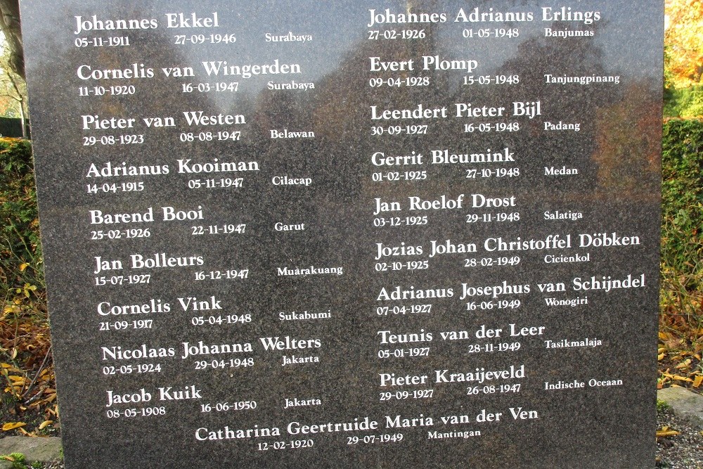 Memorial Fallen Soldiers Dutch East Indies #4