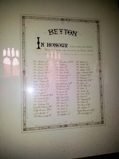 War Memorial All Saints Church Beyton #5