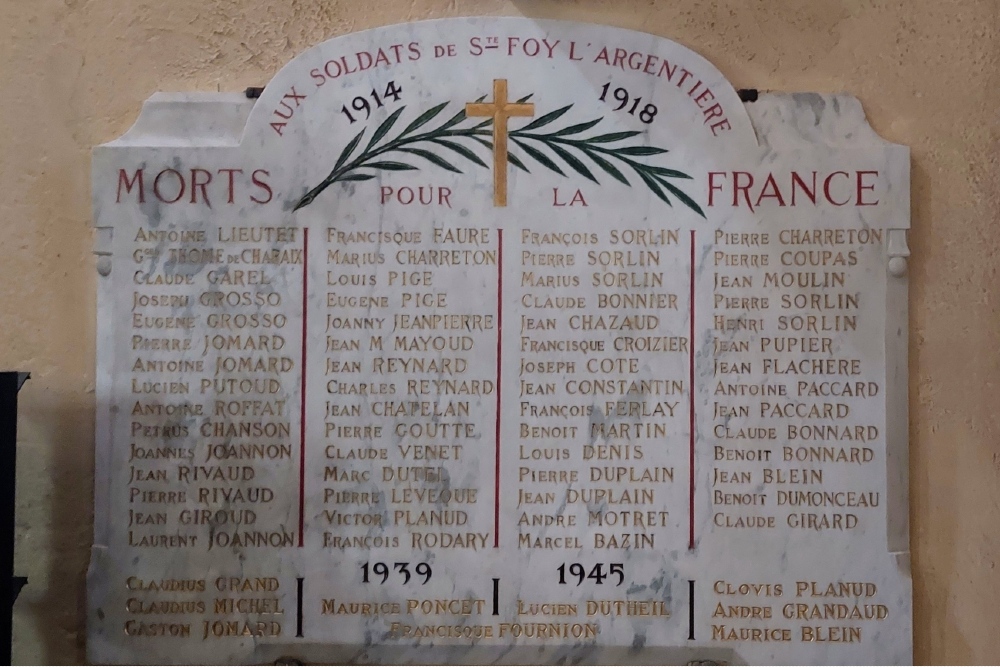 War Memorial Égilse Sainte-Foy-l’Argentière #2