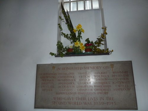 Monument Tweede Wereldoorlog St. Faith Church