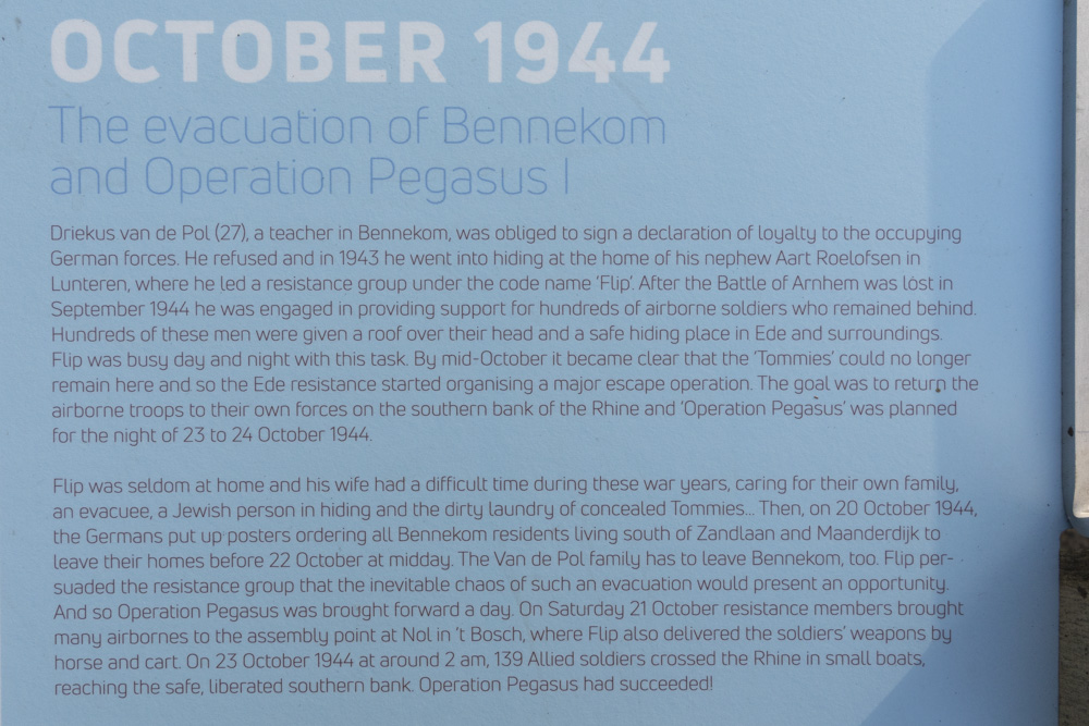 Information Sign The Evacuation of Bennekom and Operation Pegasus I #4