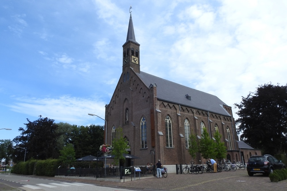 Bord Bevrijdingsroute Kerkdijk