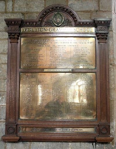 Roll of Honour Moulton Grammar School