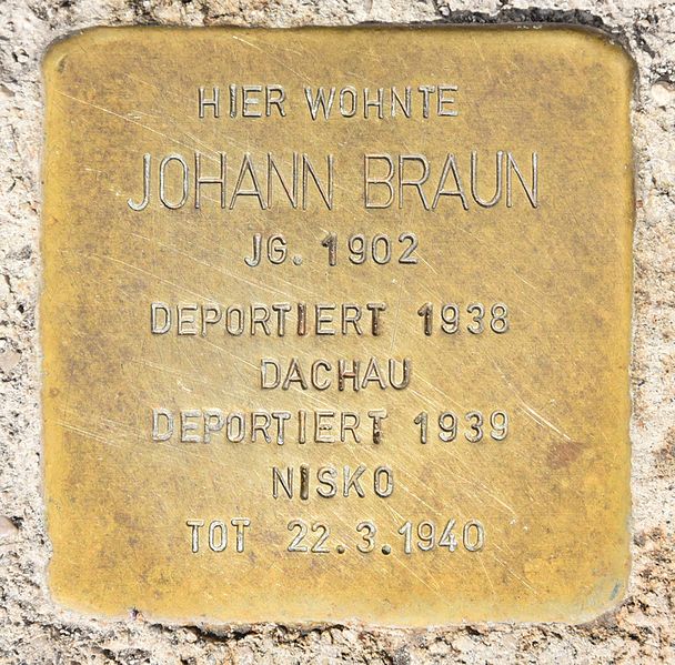Stumbling Stone Wiener Straße 58