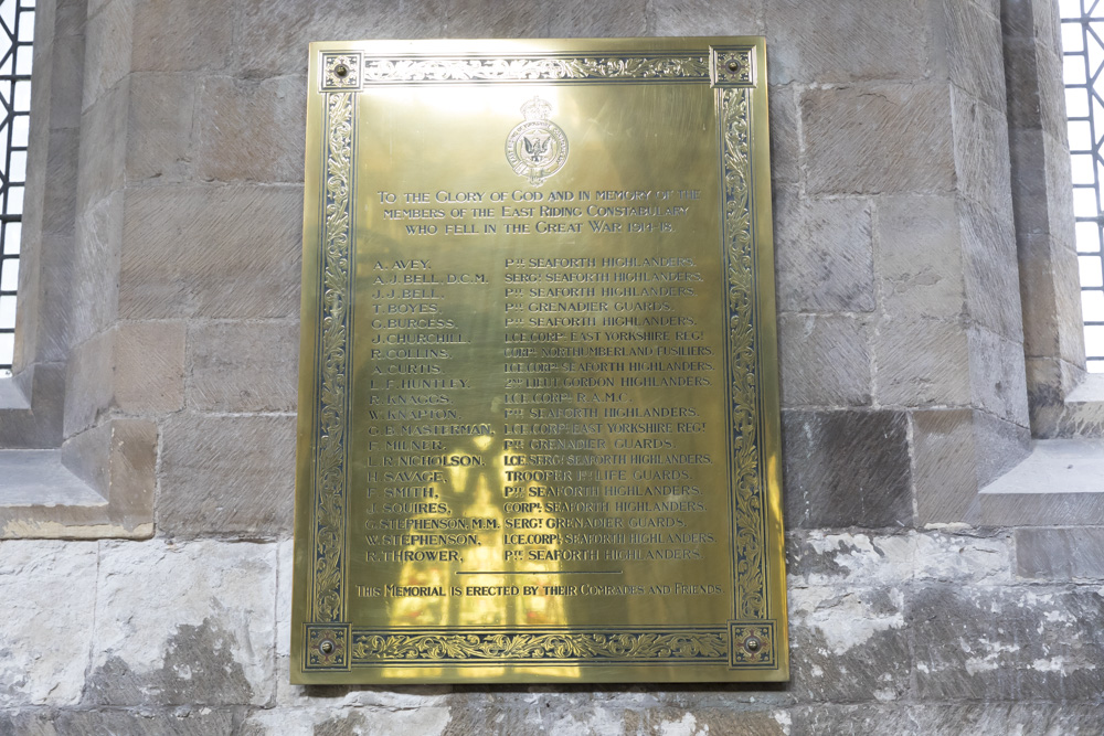 Oorlogsmonument St Mary's Church Beverley #1