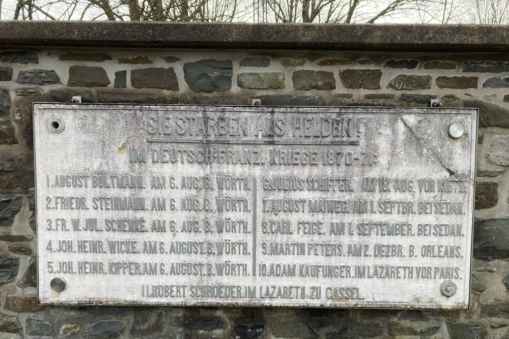 War Monument Altena Franco/Prussian War #4