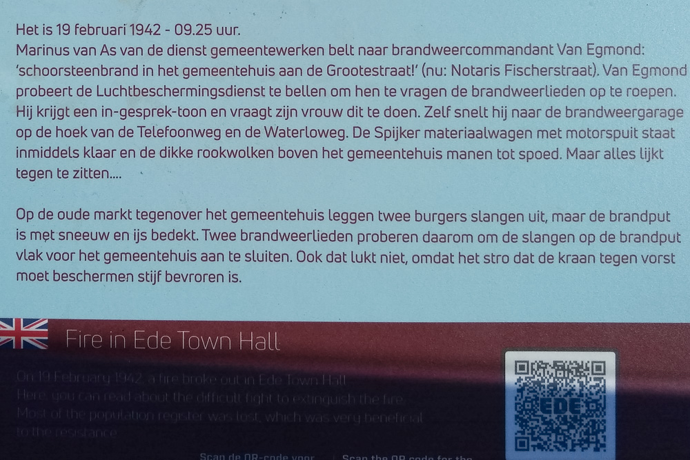 Information Sign Fire Ede Town Hall #3