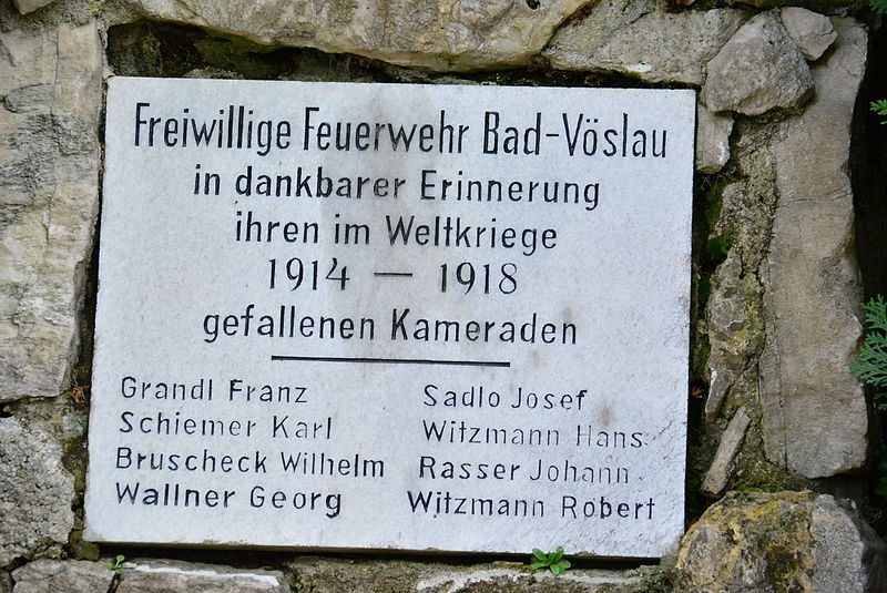 World War I Memorial Bad Vöslau Firefighters #1