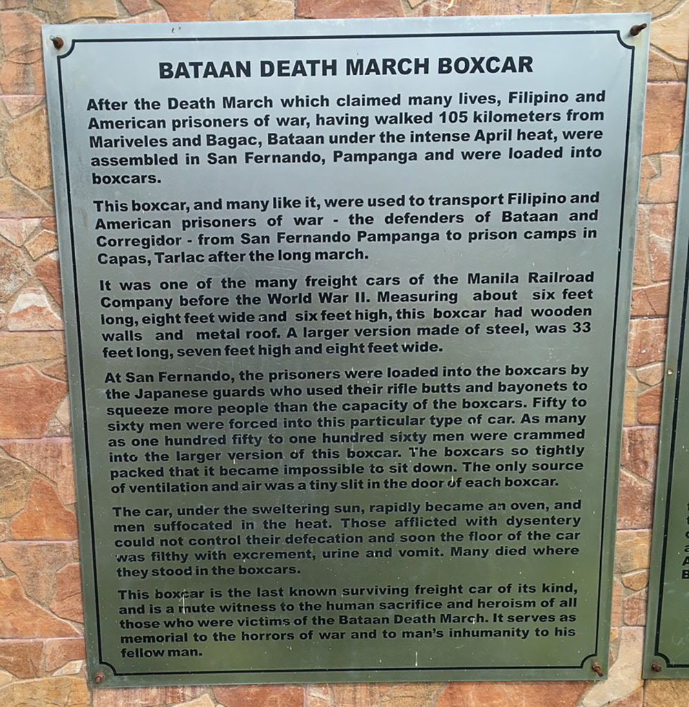 Capas National Shrine - Bataan Death March Box Cars #3