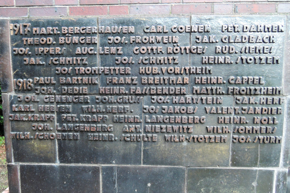 Oorlogsmonument Dormagen Wereldoorlog 1 #2