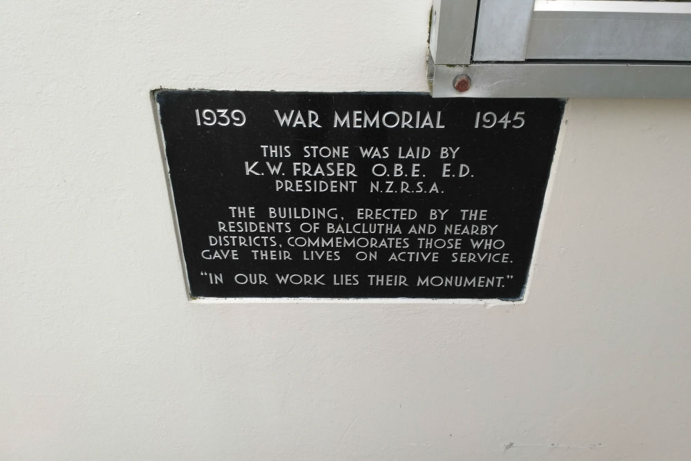 War Memorial Balclutha #1