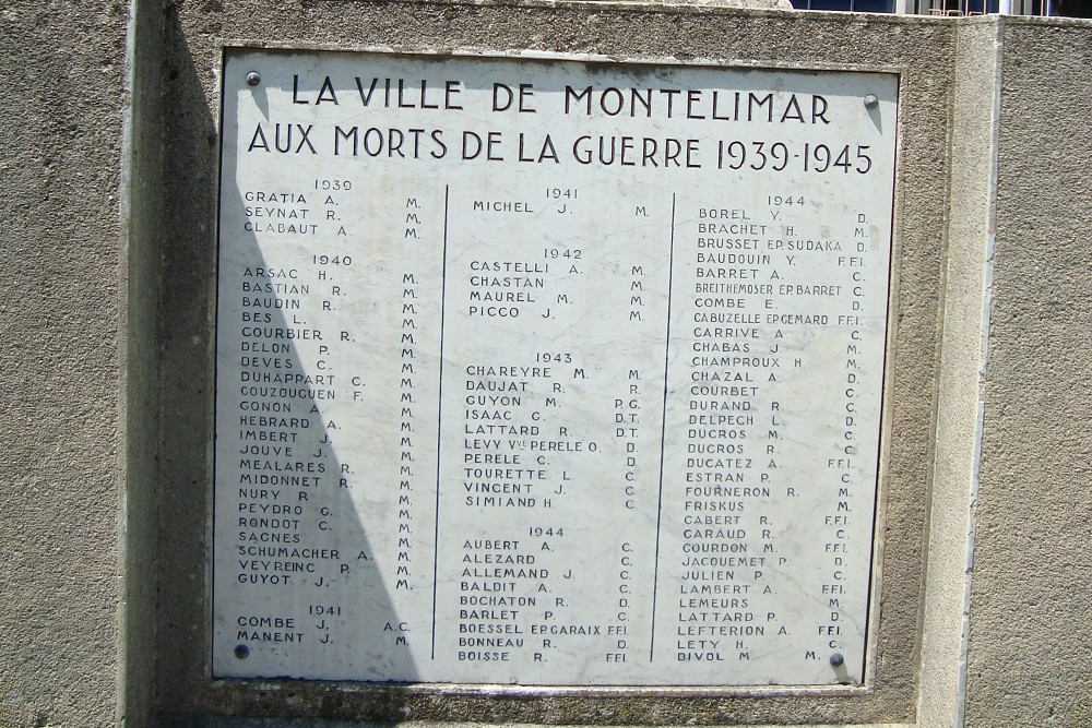 Monument Oorlogsslachtoffers Montélimar