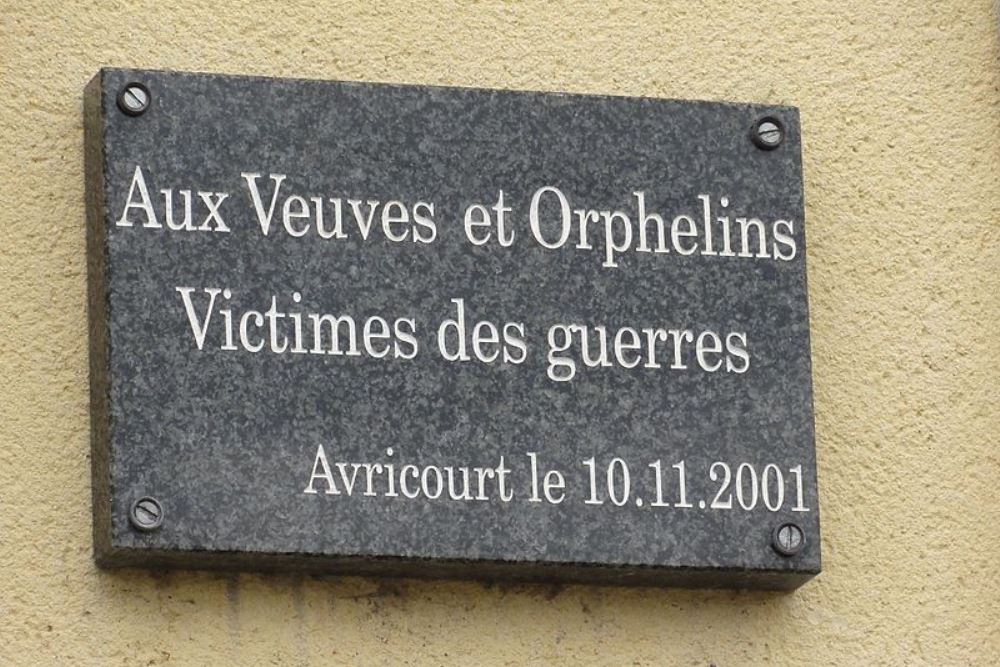 Memorial Widows and Orphans Avricourt #1