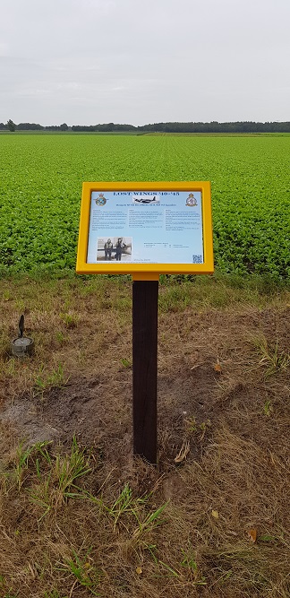 Memorial Sign Crash Location Havilland DH.98 Mosquito NF Mk XIX 