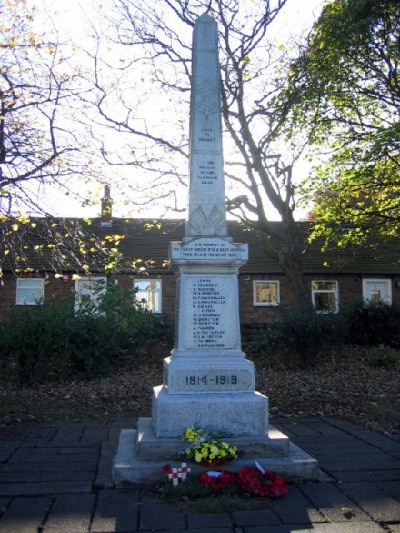 War Memorial Backworth and West Holywell