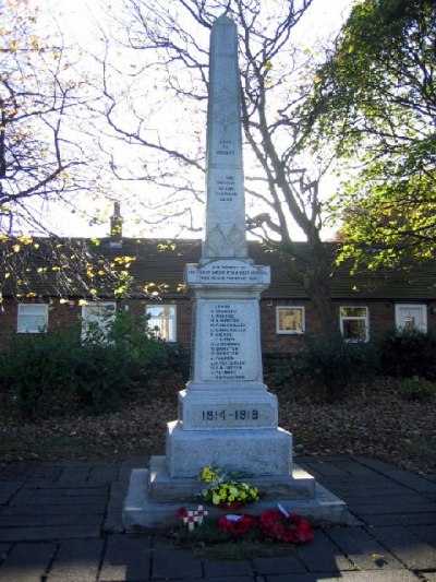 Oorlogsmonument Backworth en West Holywell