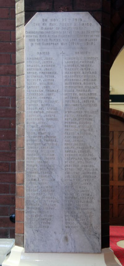 War Memorial English Martyrs Roman Catholic Church