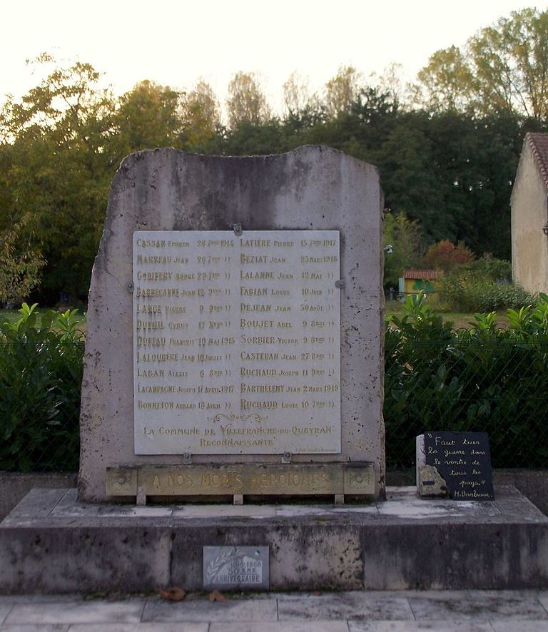World War I Memorial Villefranche-du-Queyran #1