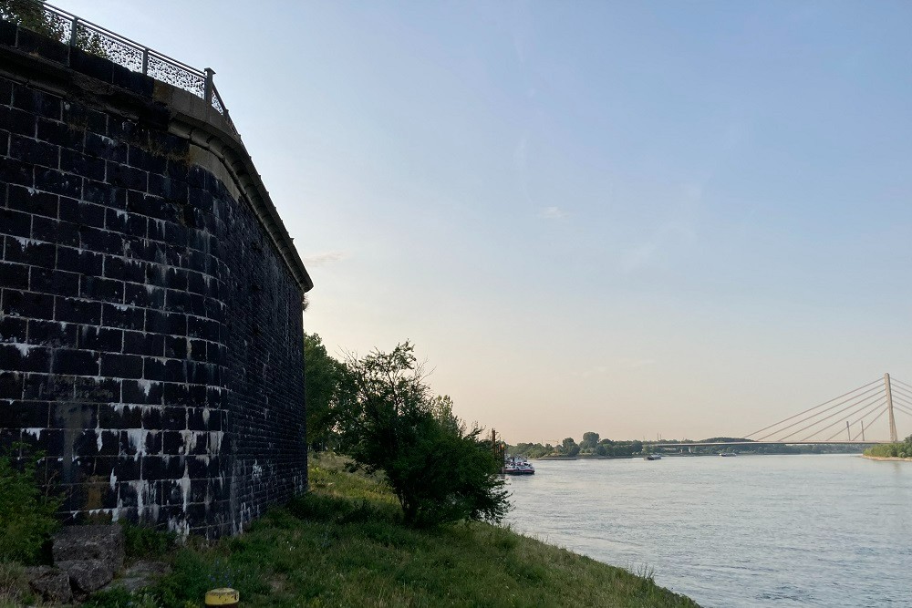 Old Bridge Pillar Rhine Promenade Wesel #5