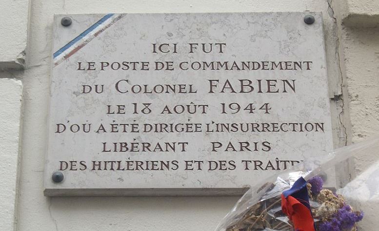 Gedenkteken Commandopost Colonel Fabien #1