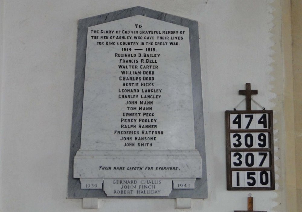 Oorlogsmonument Ashley #1