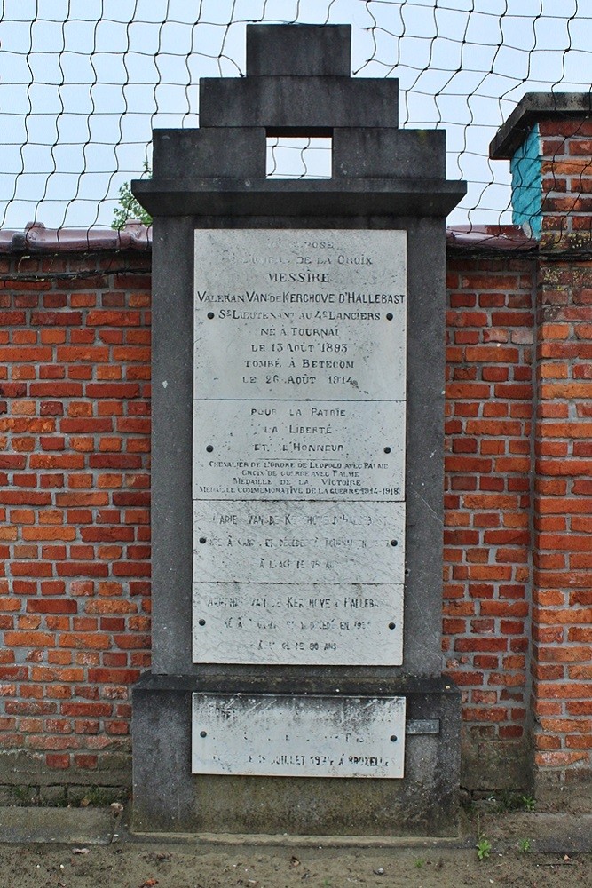 Tomb Lieutenant Valeran Van De Kerchove D 'Hallebast #2