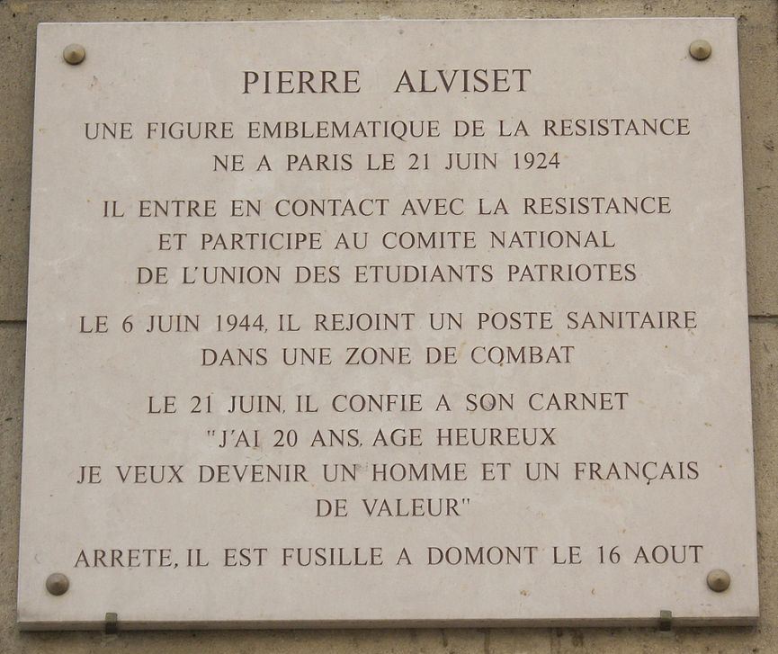 Gedenkteken Pierre Alviset