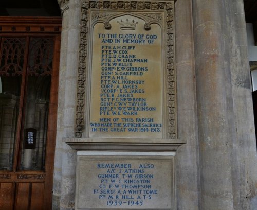 War Memorial St. Kyneburgha Church #1