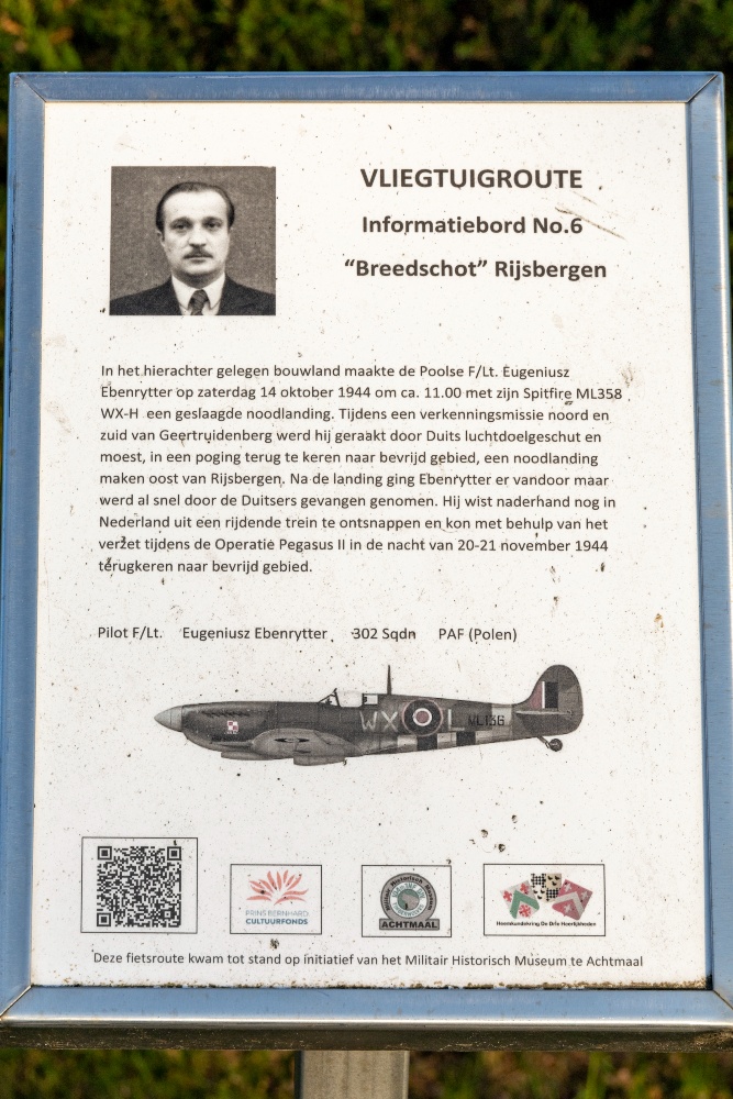 Crashlocatie Britse Spitfire ML358 WX-H Wernhout #2