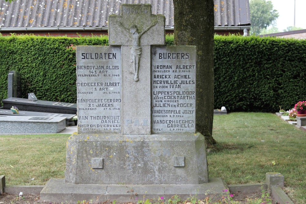 Oorlogsmonument Begraafplaats Kanegem #2