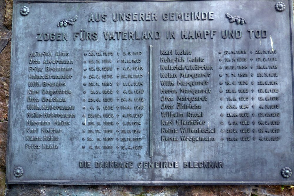 War memorial Bleckmar #2
