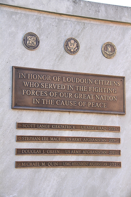 Oorlogsmonument Irak en Afghanistan Loudon County #2