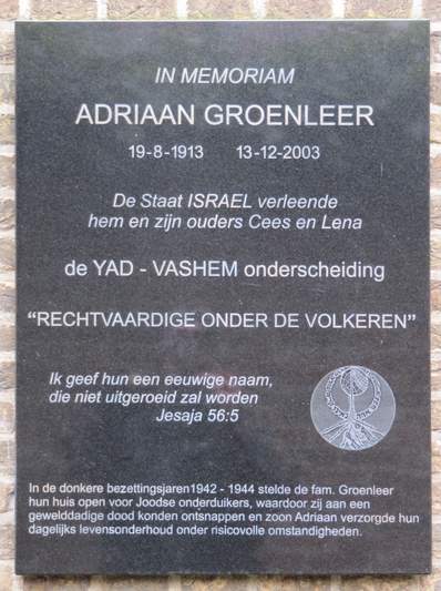 Gedenkteken Adriaan Groenleer #1