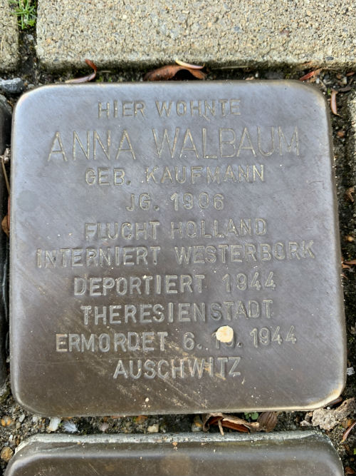 Stolpersteine Krefelder Straße 16 #3