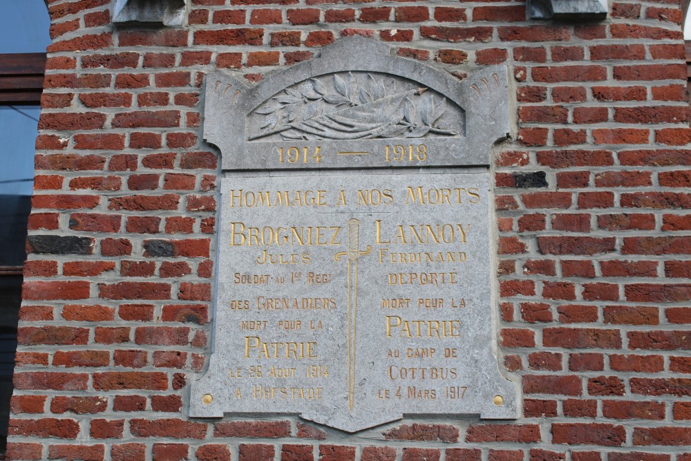 Commemorative Plates War Victims Cour-sur-Heure #2