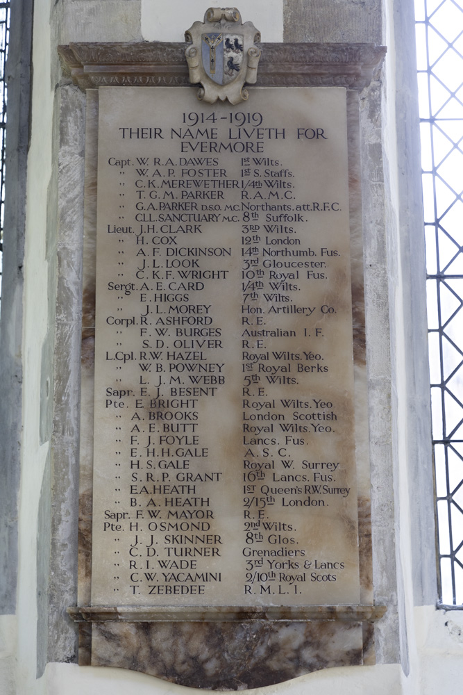 Memorials St Thomas & St Edmund's Salisbury #2