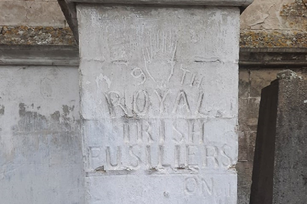 Inscription Royal Irish Fusiliers Bonningues-les-Ardres
