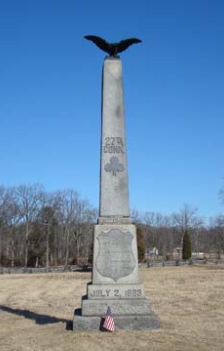 Monument 27th Connecticut Infantry