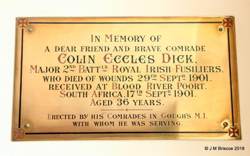 Memorial Major Colin Eccles Dick #1