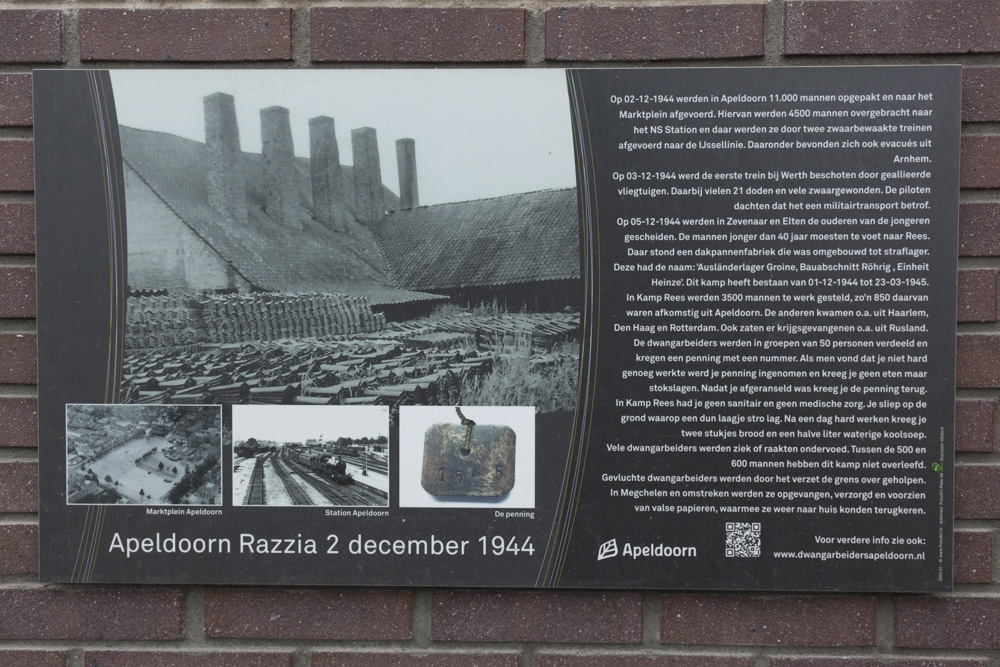 Plaque Apeldoorn Raid 2 December 1944